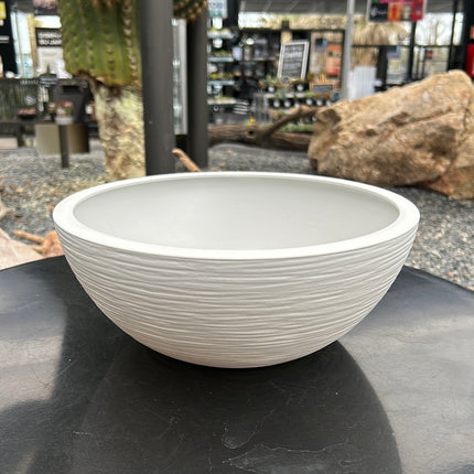 Maceta redonda Blanca y Grafito