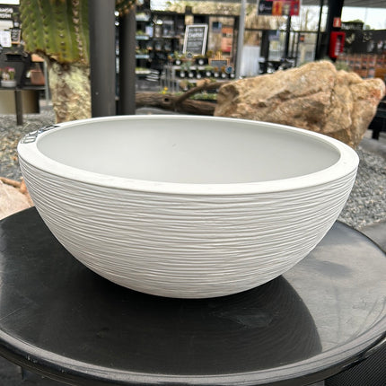 Maceta redonda Blanca y Grafito