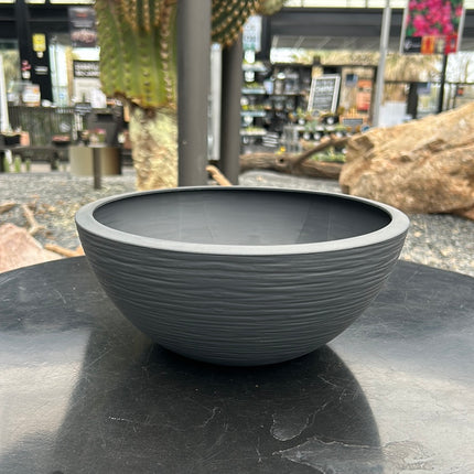 Maceta redonda Blanca y Grafito