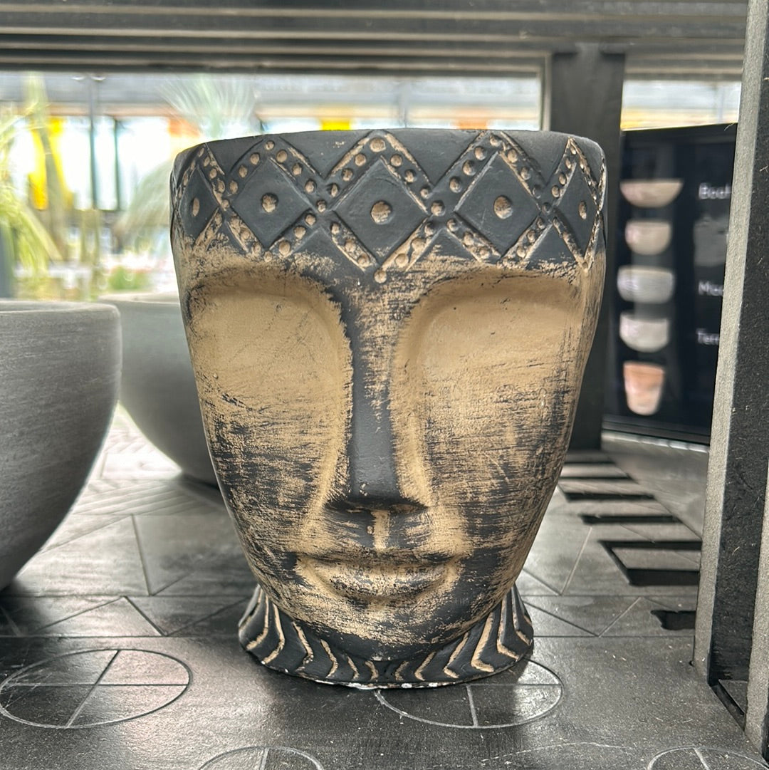 Totem Mask 'Kolibri' flower pot