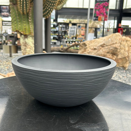 Maceta redonda Blanca y Grafito