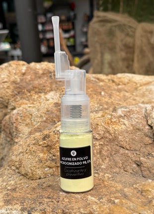 Aplicador de azufre en polvo microonizado