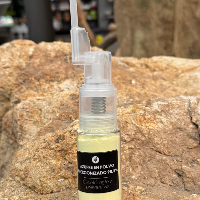 Aplicador de azufre en polvo microonizado