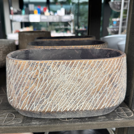Jardinera Oval Brown