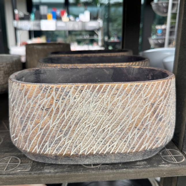 Jardinera Oval Brown