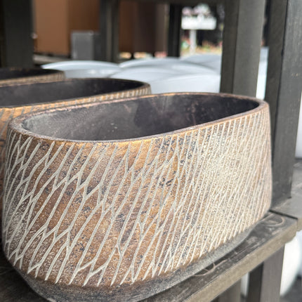 Jardinera Oval Brown