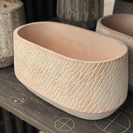 Taupe Oval Planter