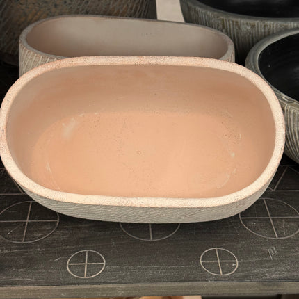 Taupe Oval Planter