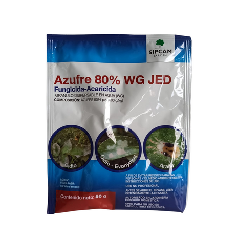 Azufre en sobres 80 %, Fungicida – Acaricida 50 g