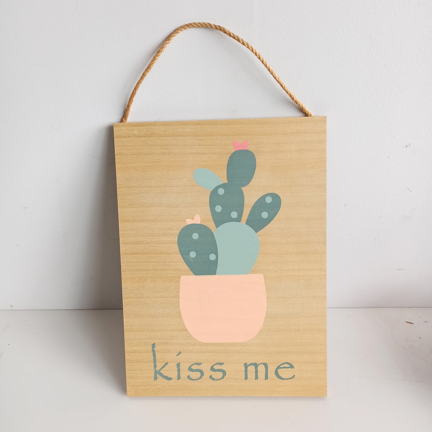 Large cactus wooden board