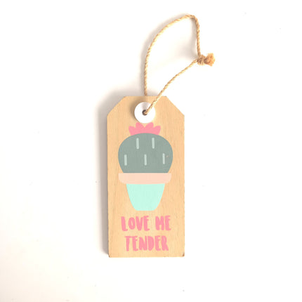 Small cactus wooden board