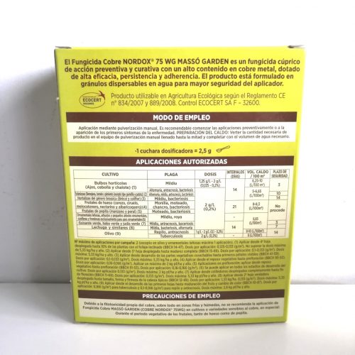 Fungicida Cobre ECO NORDOX®75 WG. MASSÓ (50 g)